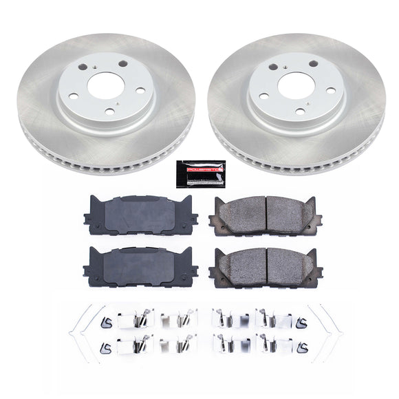 PowerStop Semi-Coated Rotor and Low-Dust Ceramic Brake Pad Kit