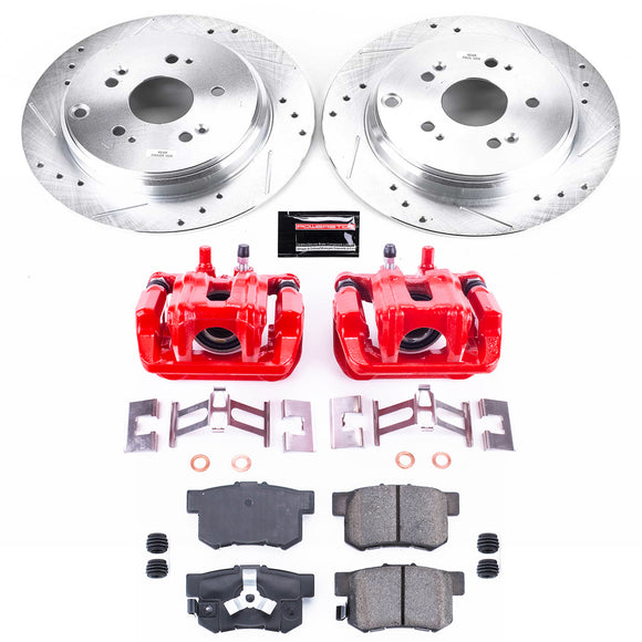 PowerStop Z23 Daily Driver Carbon-Fiber Ceramic Pads Drilled & Slotted Rotor & C