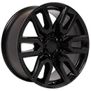 20" Replica Wheel CV36 Fits GMC Sierra Rim 20x9 Gloss Black Wheel