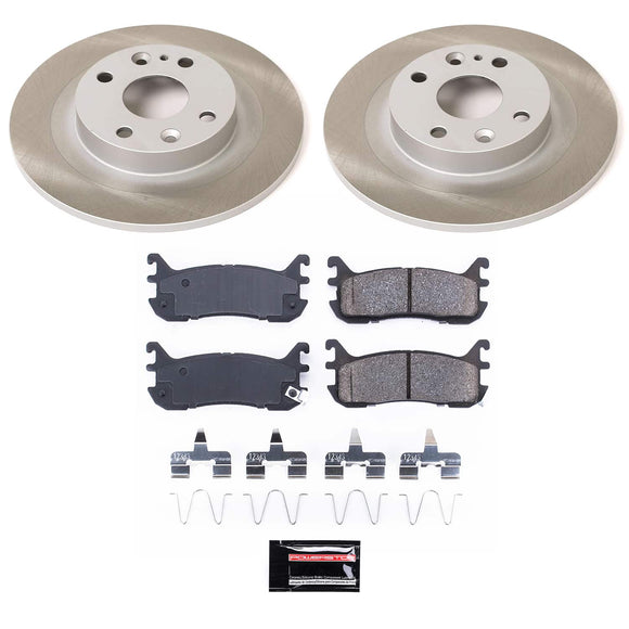 PowerStop Semi-Coated Rotor and Low-Dust Ceramic Brake Pad Kit