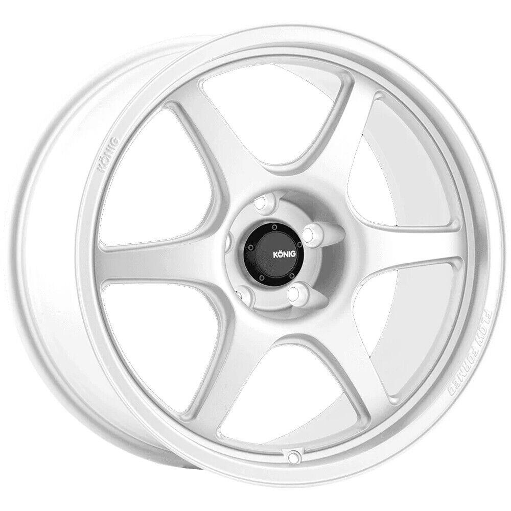 18x9.5 Konig Hexaform Gloss White 5x114.3 5x4.5 ET25 Wheel Rim