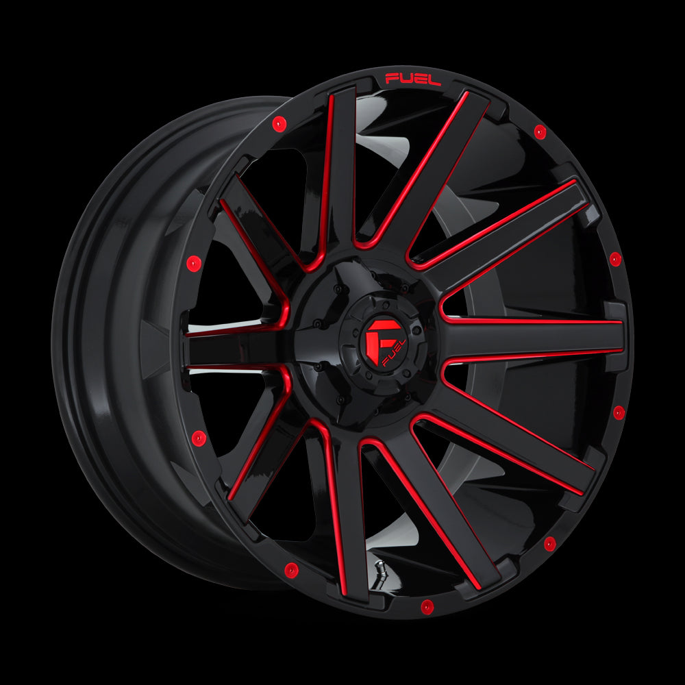 22X12 Fuel D643 Contra Gloss Black-RTTC 6X135/6X139.7 ET-43 wheel/rim - 0