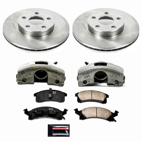 PowerStop OE Stock Replacement Low-Dust Ceramic Brake Pad, Rotor and Caliper Kit