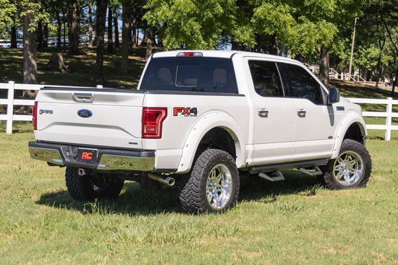 Rough Country SRX2 Adj Aluminum Step Crew Cab For Ford F-150 Super Duty 15-23