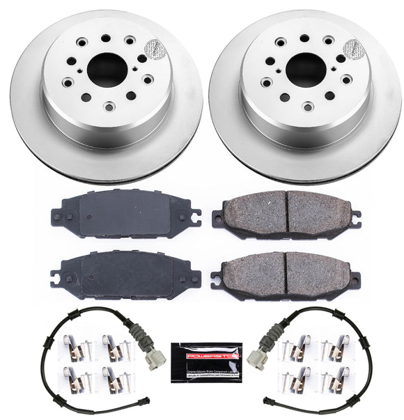 PowerStop Genuine Geomet Coated Rotor and Low-Dust Ceramic Brake Pad Kit
