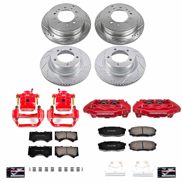 PowerStop Z23 Daily Driver Carbon-Fiber Ceramic Pads Drilled & Slotted Rotor & C