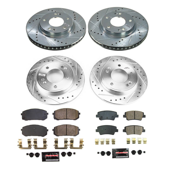 PowerStop Z23 Daily Driver Carbon-Fiber Ceramic Brake Pad and Drilled & Slotted