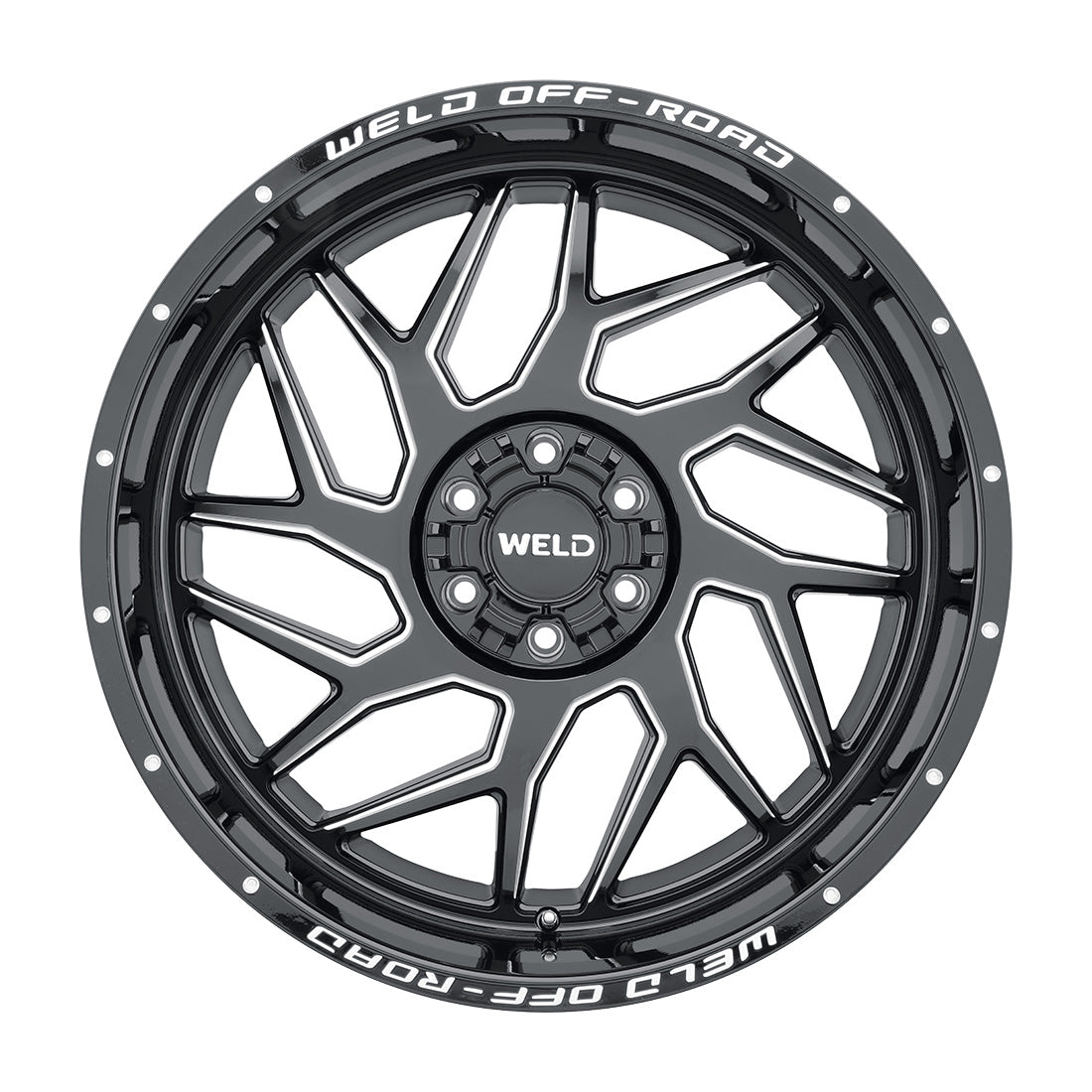 20x10 WELD Off-Road Fulcrum Black Mill 6x135 6x139.7 6x5.5 ET-18 Wheel Rim - 0