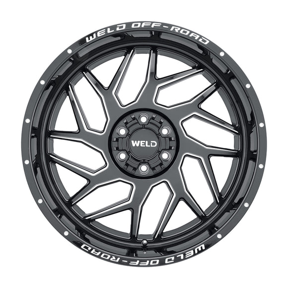 20x10 WELD Off-Road Fulcrum Black Milled 6x135 6x139.7 ET-18 CB106.1 Wheel Rim