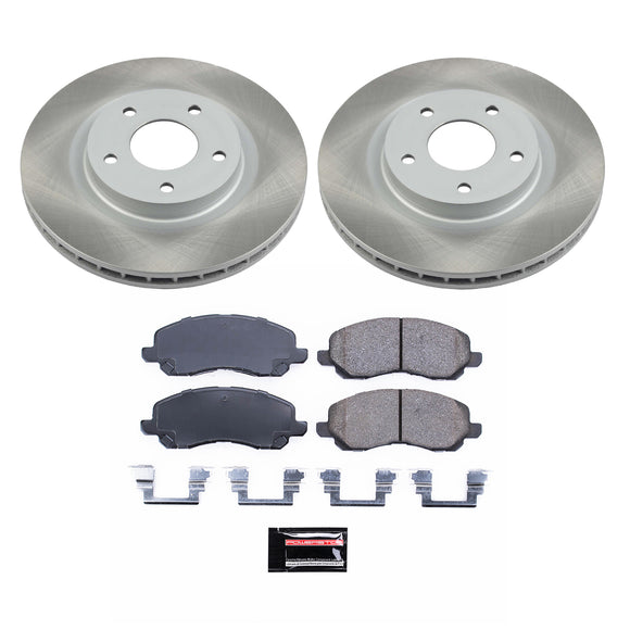 PowerStop Semi-Coated Rotor and Low-Dust Ceramic Brake Pad Kit