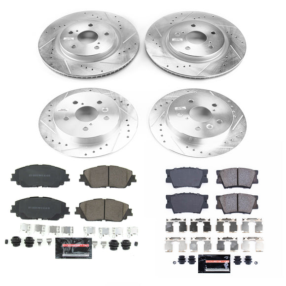 PowerStop Z23 Daily Driver Carbon-Fiber Ceramic Brake Pad and Drilled & Slotted