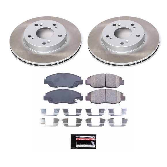 PowerStop OE Stock Replacement Low-Dust Ceramic Brake Pad and Rotor Kit