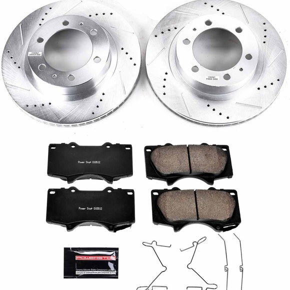 PowerStop Z23 Daily Driver Carbon-Fiber Ceramic Brake Pad and Drilled & Slotted