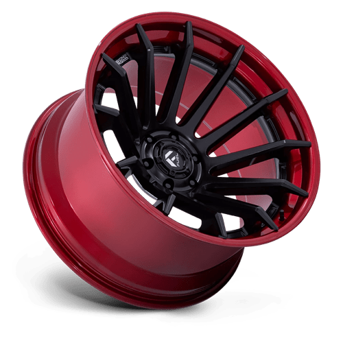 22x10 Fuel Off-Road FC403 Burn Matte Black With Candy Red Lip 5x127 ET-18 Wheel