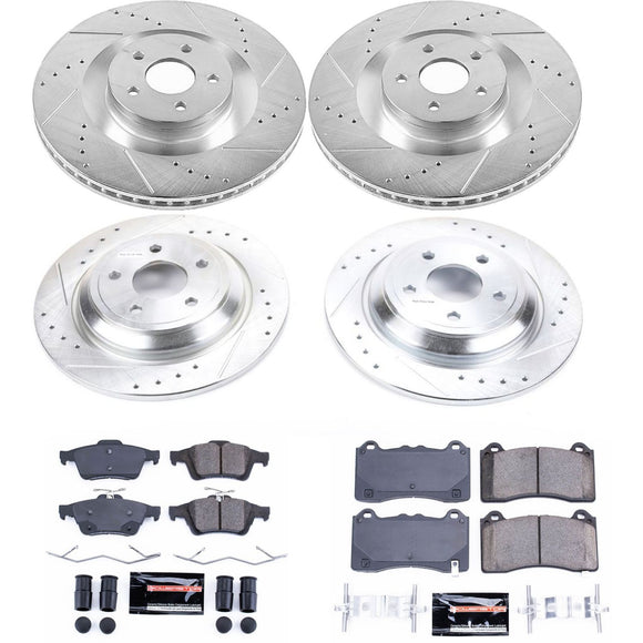PowerStop Z23 Daily Driver Carbon-Fiber Ceramic Brake Pad and Drilled & Slotted