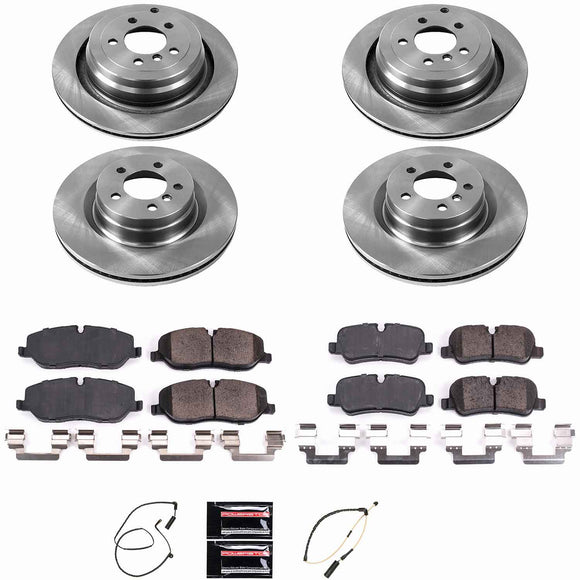 PowerStop OE Stock Replacement Low-Dust Ceramic Brake Pad and Rotor Kit
