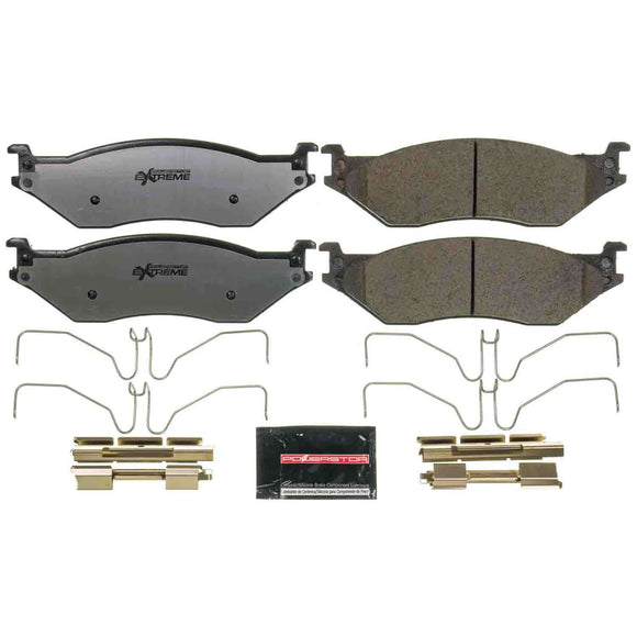 PowerStop Z36 Truck And Tow Carbon-Fiber Ceramic Brake Pads With Hardware