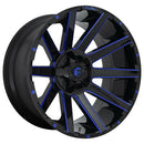 20x10 Fuel Off-Road D644 Contra Gloss Black Blue Tinted Clear 6x135 ET-19 Wheel