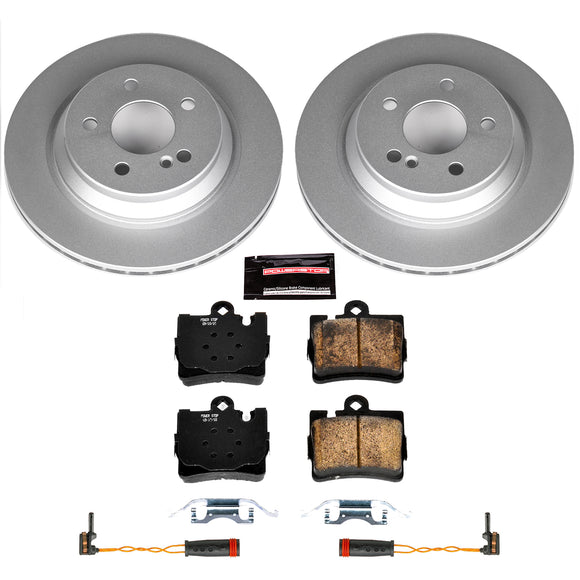 PowerStop Genuine Geomet Coated Rotor and Carbon-Fiber Ceramic Brake Pad Kit