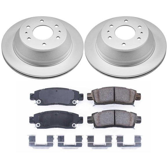 PowerStop Genuine Geomet Coated Rotor and Low-Dust Ceramic Brake Pad Kit