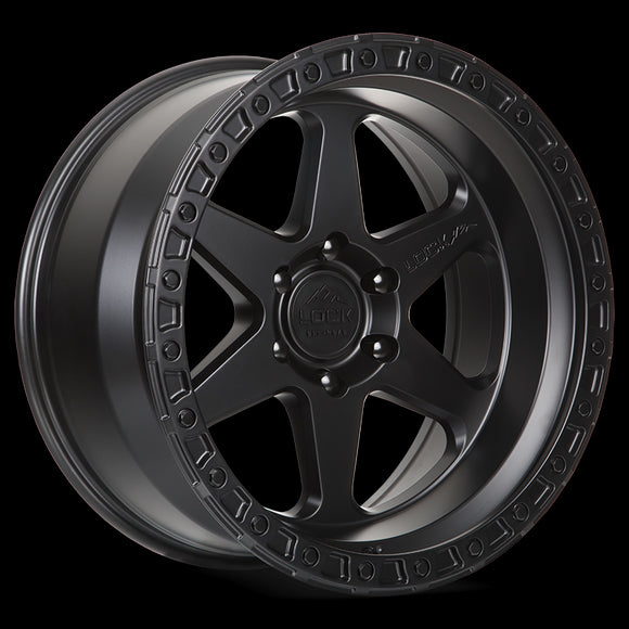 18x9 Lock Off-Road Olympus Matte Black Ring 5x127 5x5 ET-12 Wheel Rim