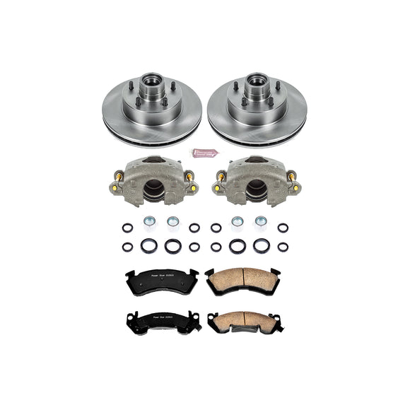PowerStop OE Stock Replacement Low-Dust Ceramic Brake Pad, Rotor and Caliper Kit