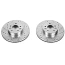 PowerStop Evolution Drilled Slotted Rotors Pair Front For Ford Crown Vic