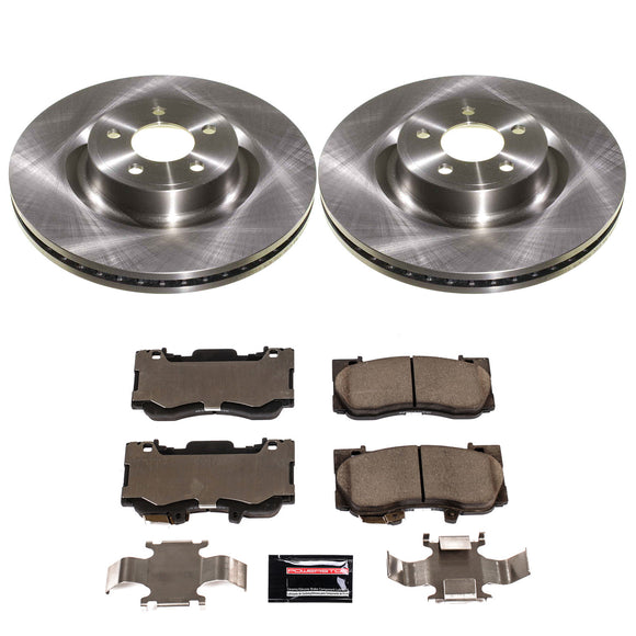 PowerStop OE Stock Replacement Low-Dust Ceramic Brake Pad and Rotor Kit
