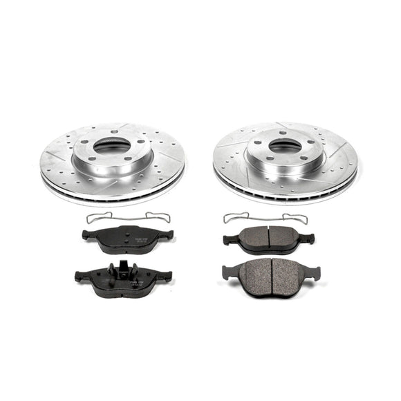 PowerStop Z23 Daily Driver Carbon-Fiber Ceramic Brake Pad and Drilled & Slotted