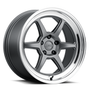 18x9 Kansei K14G Roku Matte Gray Machined Lip 5x114.3 ET12 CB73.1 Wheel