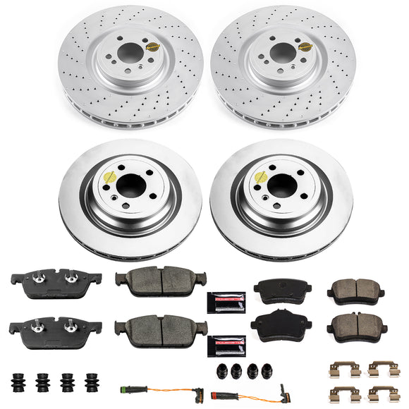 PowerStop Genuine Geomet Coated Rotor and Carbon-Fiber Ceramic Brake Pad Kit