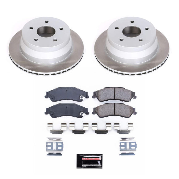 PowerStop Semi-Coated Rotor and Low-Dust Ceramic Brake Pad Kit