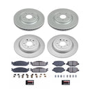 PowerStop Genuine Geomet Coated Rotor and Low-Dust Ceramic Brake Pad Kit
