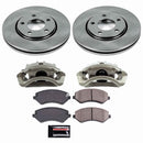 PowerStop OE Stock Replacement Low-Dust Ceramic Brake Pad, Rotor and Caliper Kit