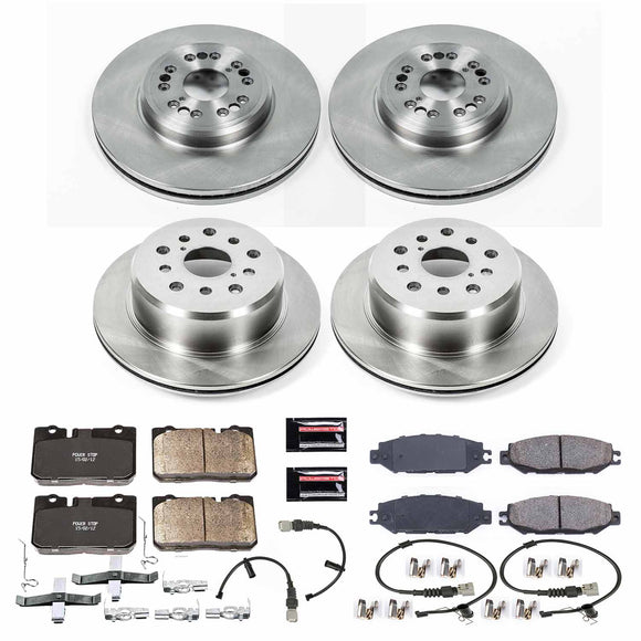 PowerStop OE Stock Replacement Low-Dust Ceramic Brake Pad and Rotor Kit