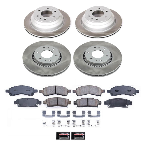 PowerStop Semi-Coated Rotor and Low-Dust Ceramic Brake Pad Kit