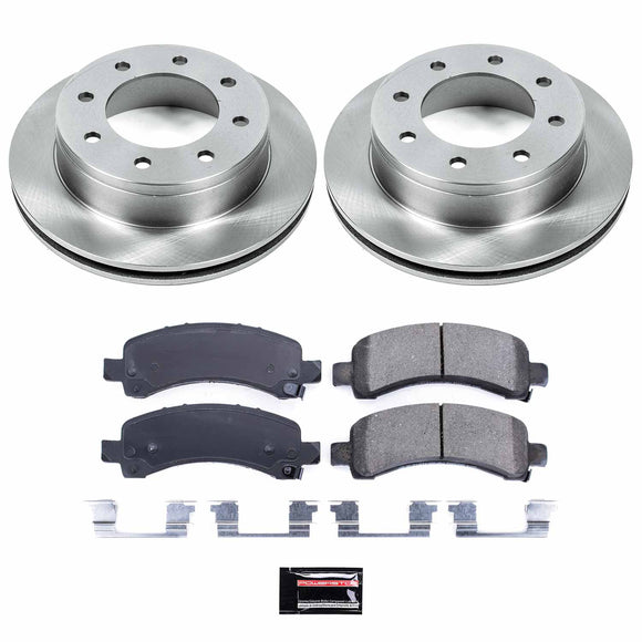 PowerStop OE Stock Replacement Low-Dust Ceramic Brake Pad and Rotor Kit