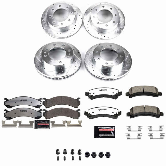 PowerStop Z36 Carbon-Fiber Ceramic Brake Pad with Drilled and Slotted Rotor Kit