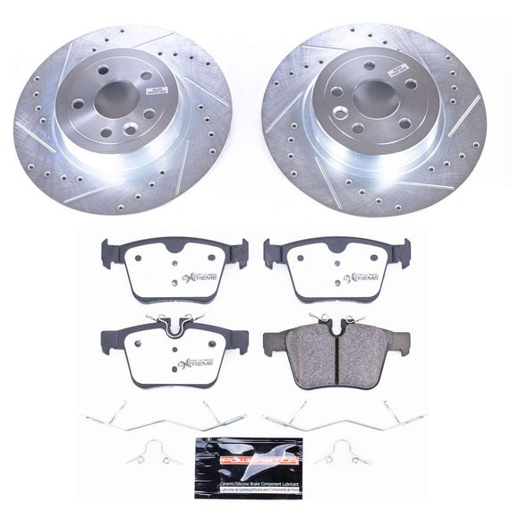 PowerStop Z36 Carbon-Fiber Ceramic Brake Pad with Drilled and Slotted Rotor Kit
