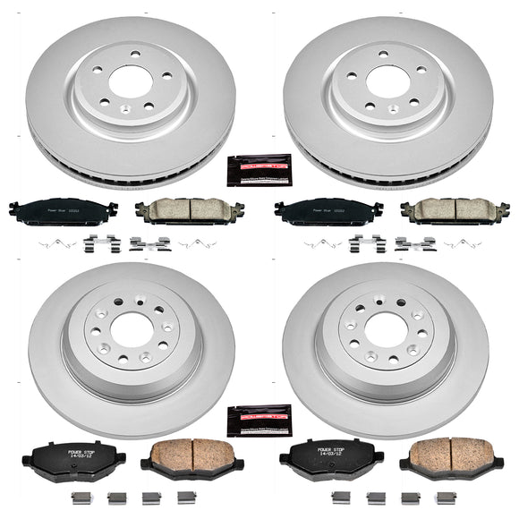 PowerStop Genuine Geomet Coated Rotor and Low-Dust Ceramic Brake Pad Kit