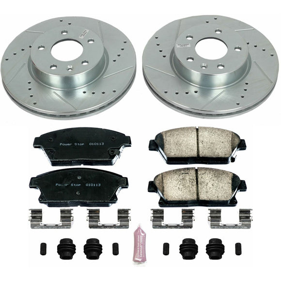 PowerStop Z23 Daily Driver Carbon-Fiber Ceramic Brake Pad and Drilled & Slotted