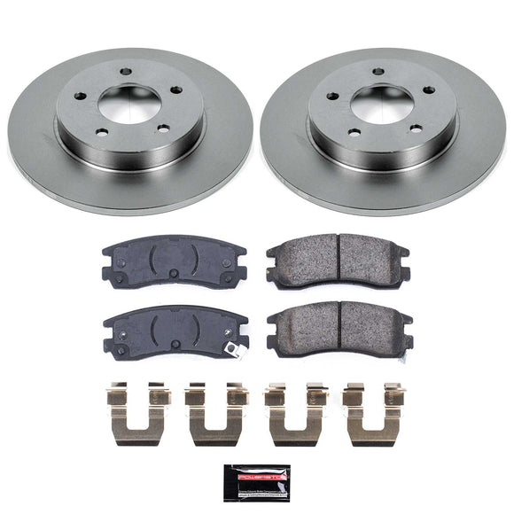 PowerStop OE Stock Replacement Low-Dust Ceramic Brake Pad and Rotor Kit