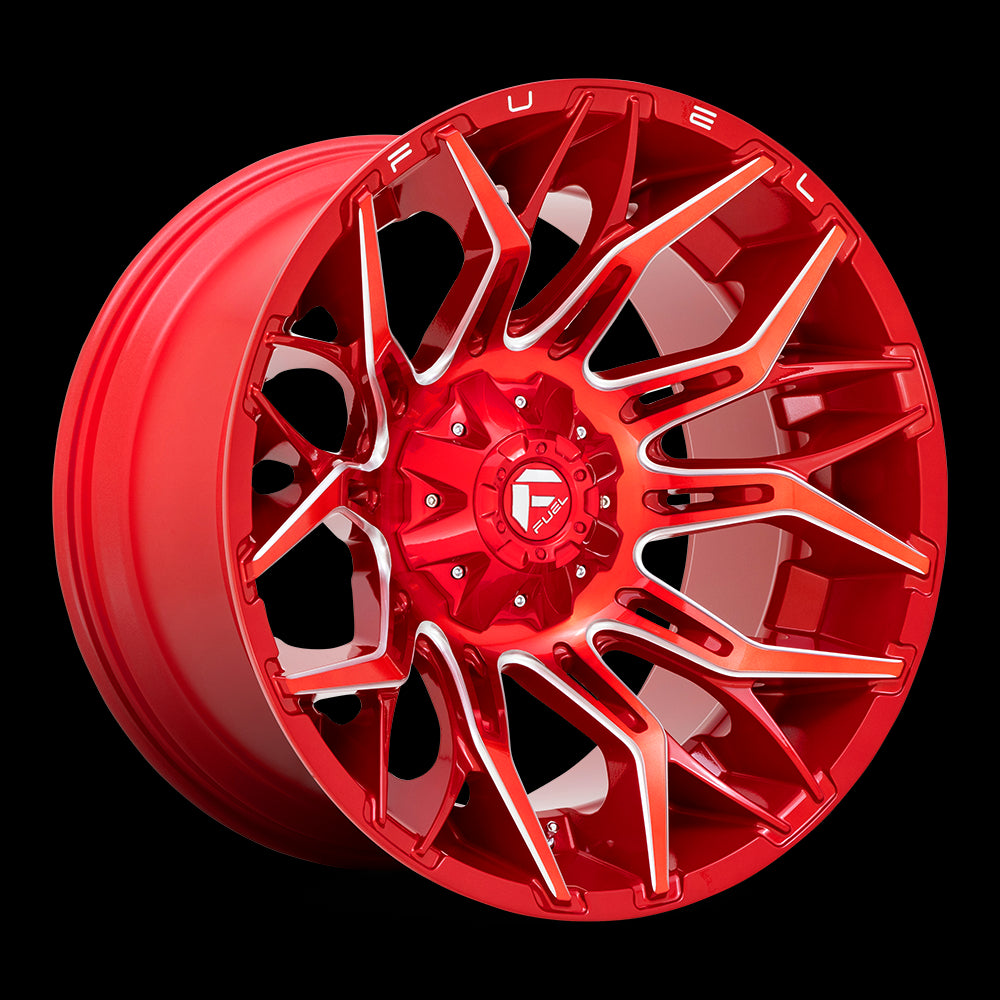 22X12 Fuel D771 TWITCH Candy Red Milled 5X114.3/5X127 ET-44 wheel/rim