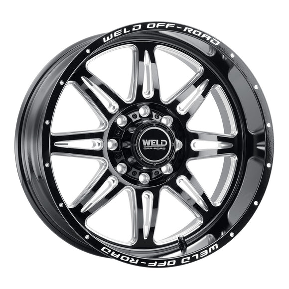 22x12 WELD Off-Road Cheyenne Black Milled 8x170 ET-70 CB125.1 Wheel Rim