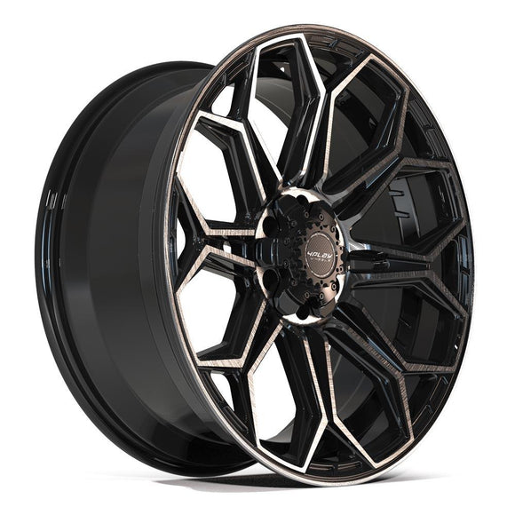 4Play Gen3 4P83 22x9 Black Brushed Face Tinted Wheel 6x139.7 ET12 CB106.1
