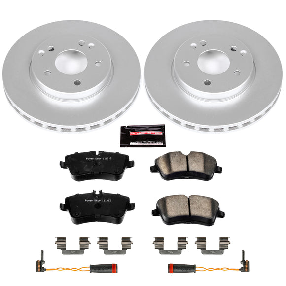 PowerStop Genuine Geomet Coated Rotor and Carbon-Fiber Ceramic Brake Pad Kit