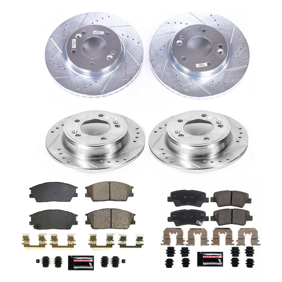 PowerStop Z23 Daily Driver Carbon-Fiber Ceramic Brake Pad and Drilled & Slotted