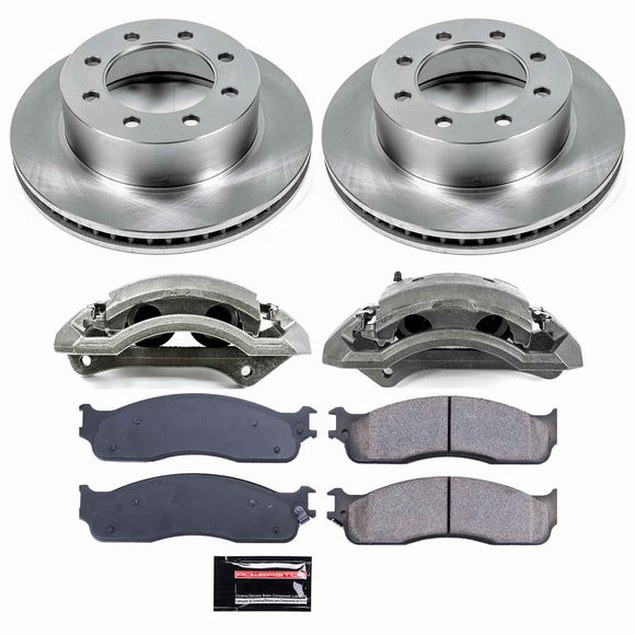 PowerStop OE Stock Replacement Low-Dust Ceramic Brake Pad, Rotor and Caliper Kit
