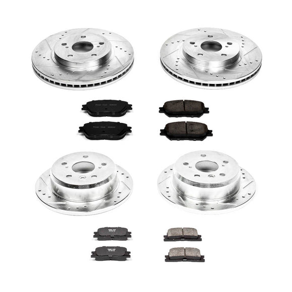 PowerStop Z23 Daily Driver Carbon-Fiber Ceramic Brake Pad and Drilled & Slotted