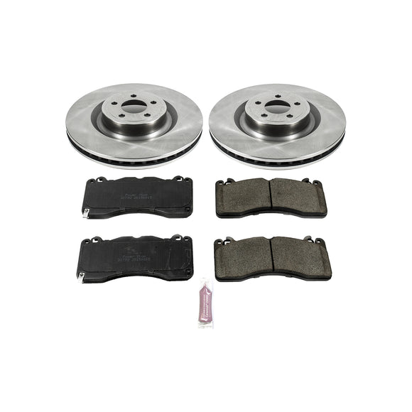PowerStop OE Stock Replacement Low-Dust Ceramic Brake Pad and Rotor Kit